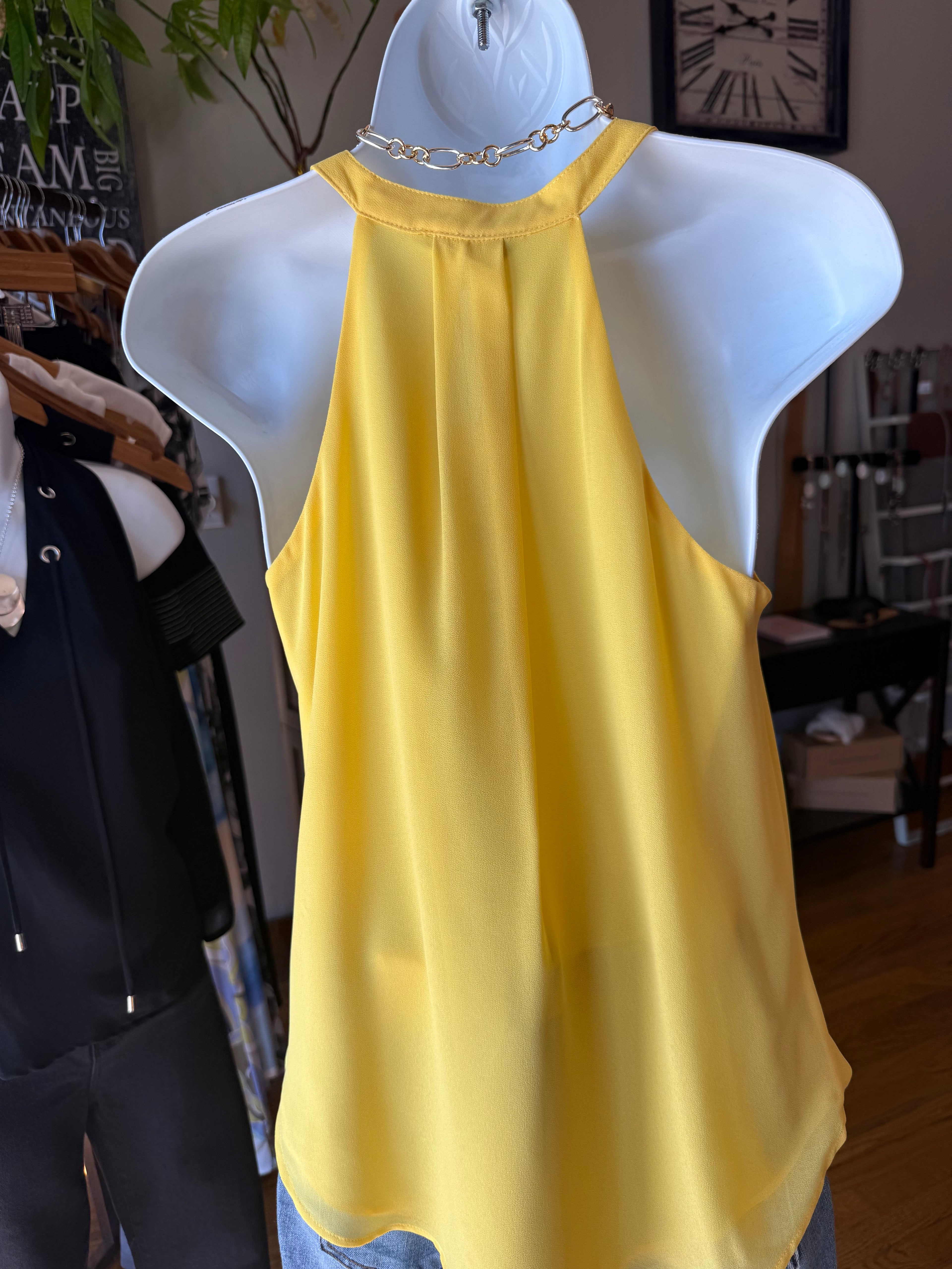 Sleeveless Crossover Blouse