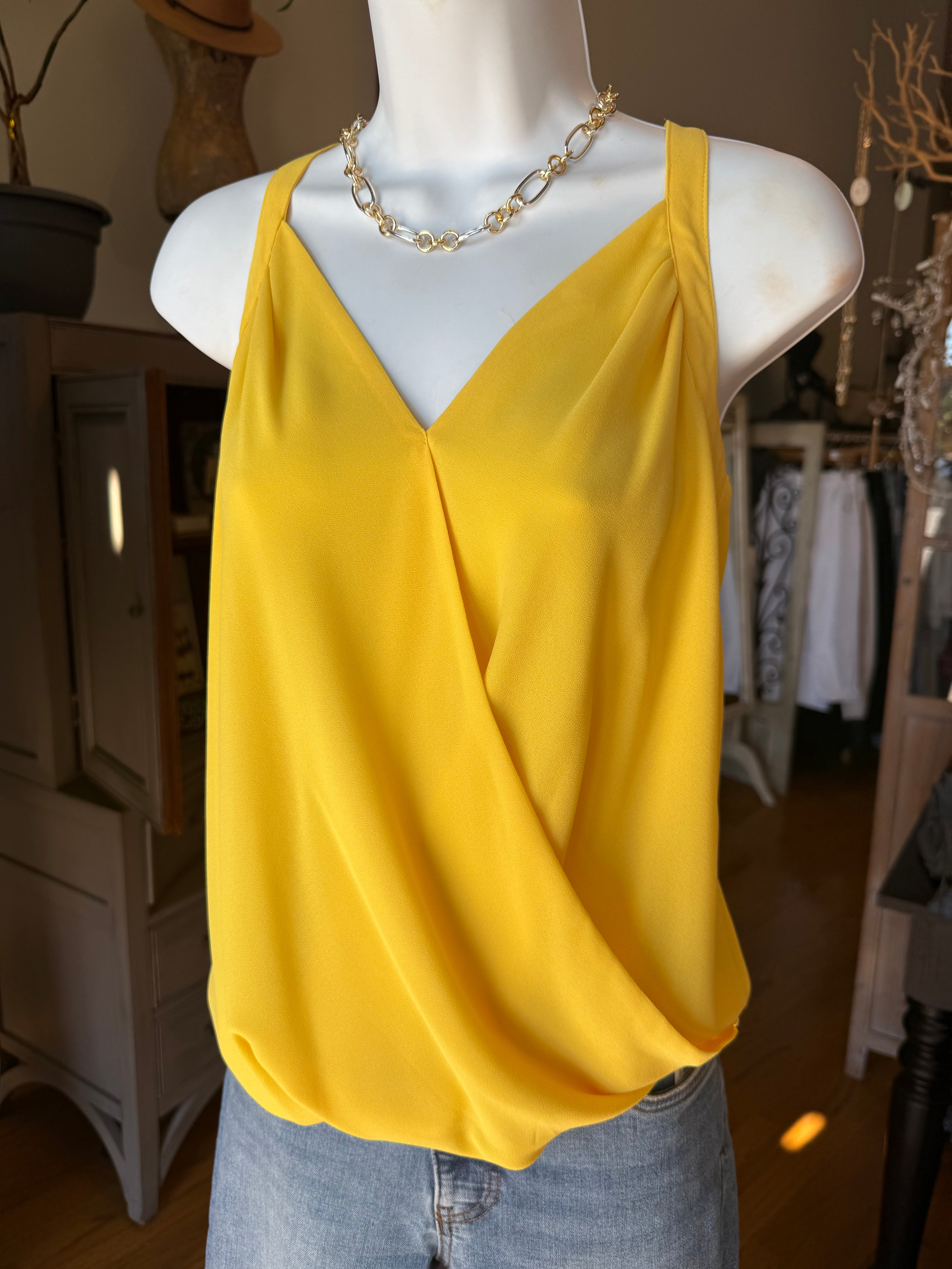 Sleeveless Crossover Blouse