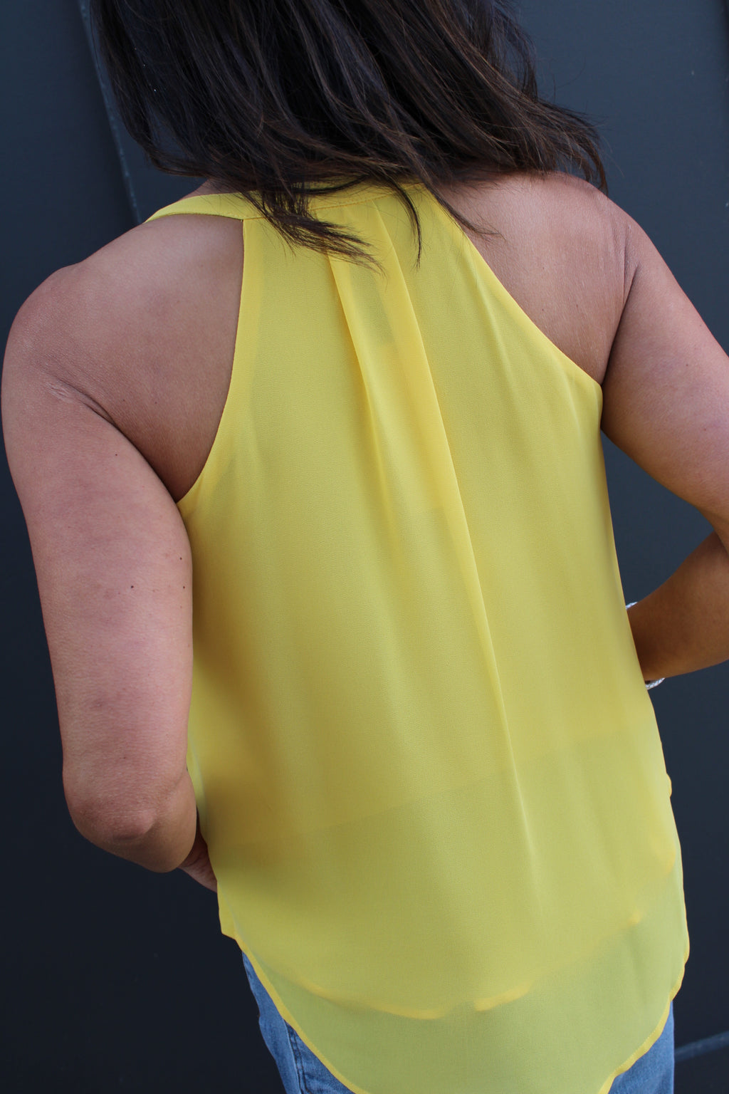Sleeveless Crossover Blouse
