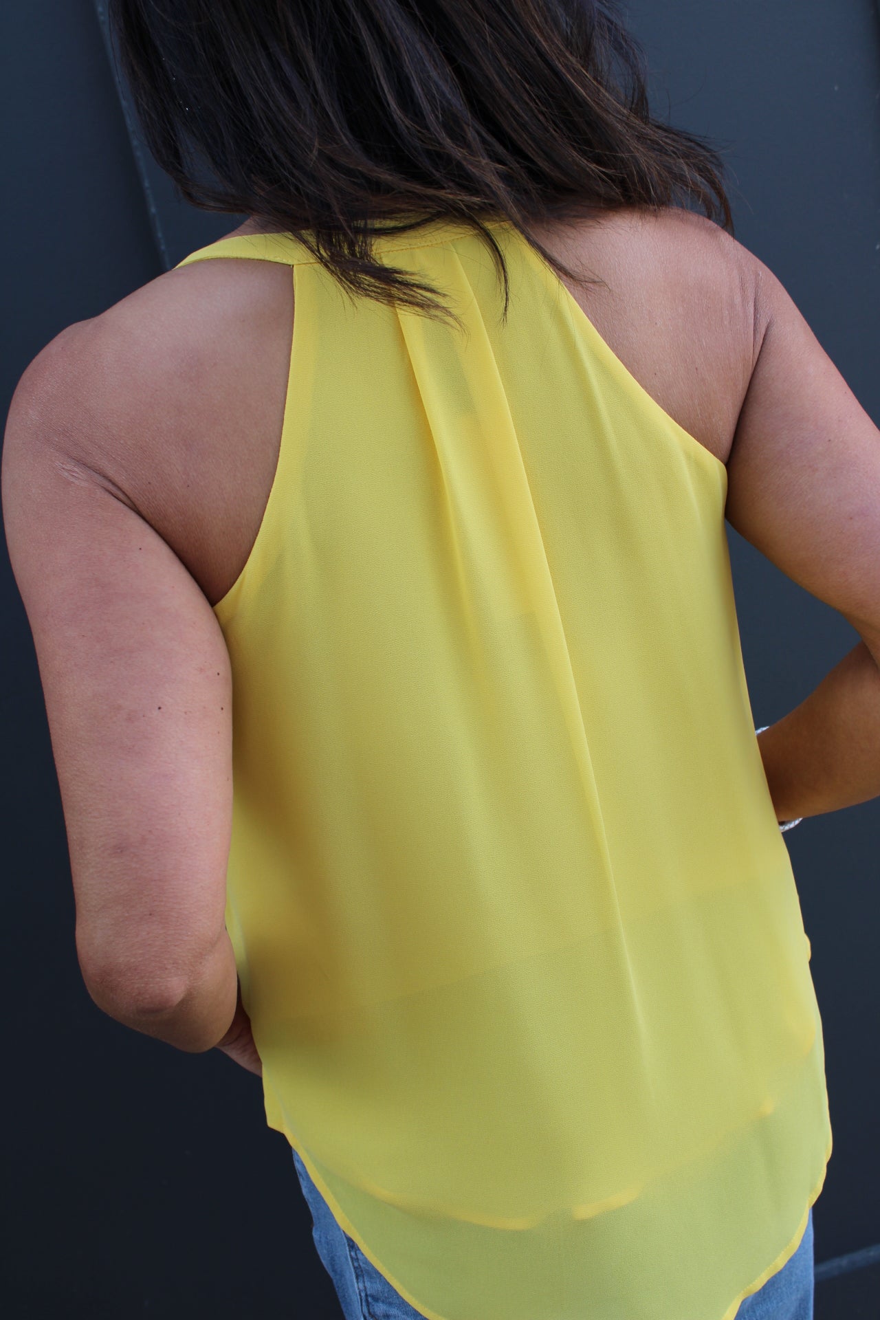 Sleeveless Crossover Blouse