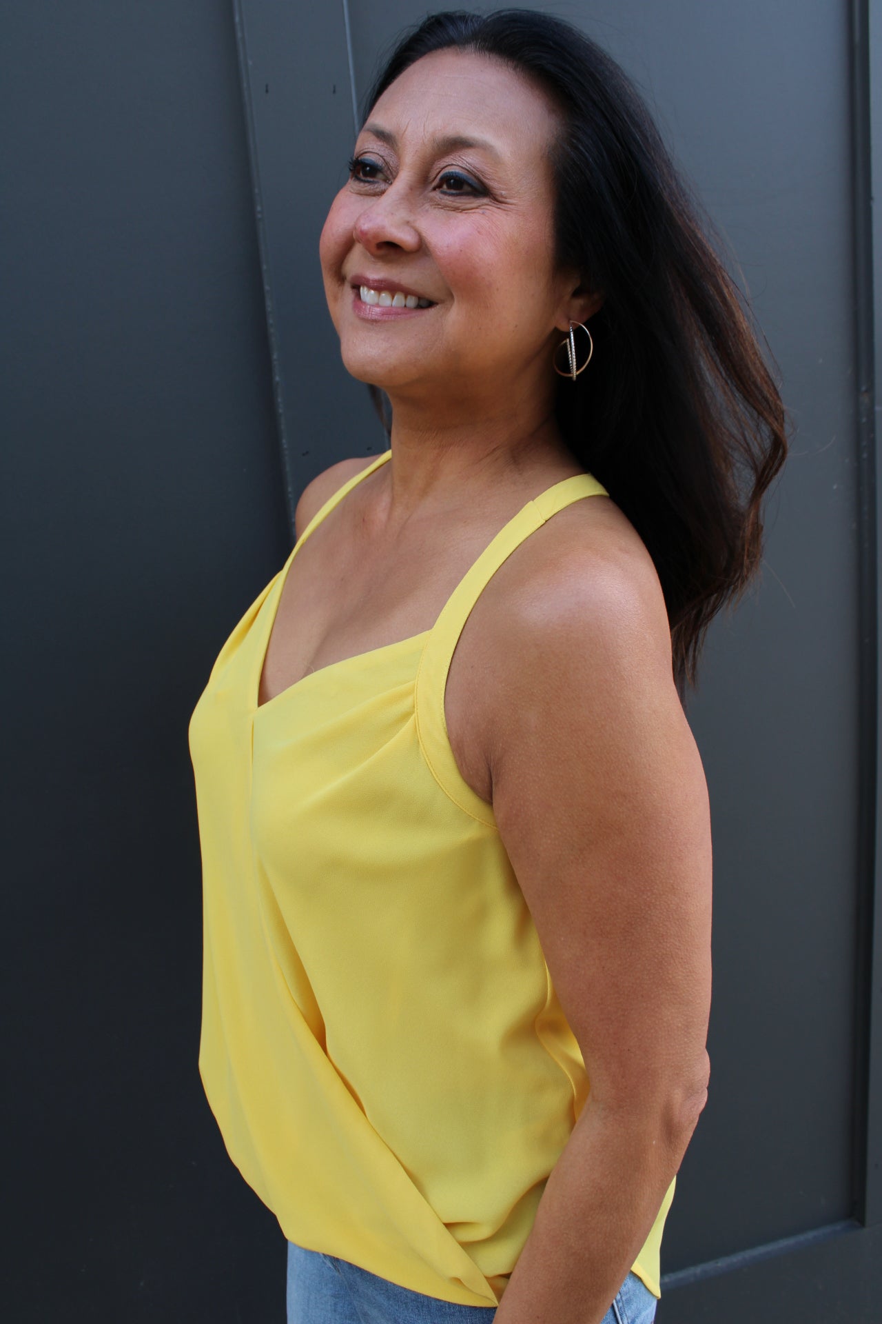 Sleeveless Crossover Blouse